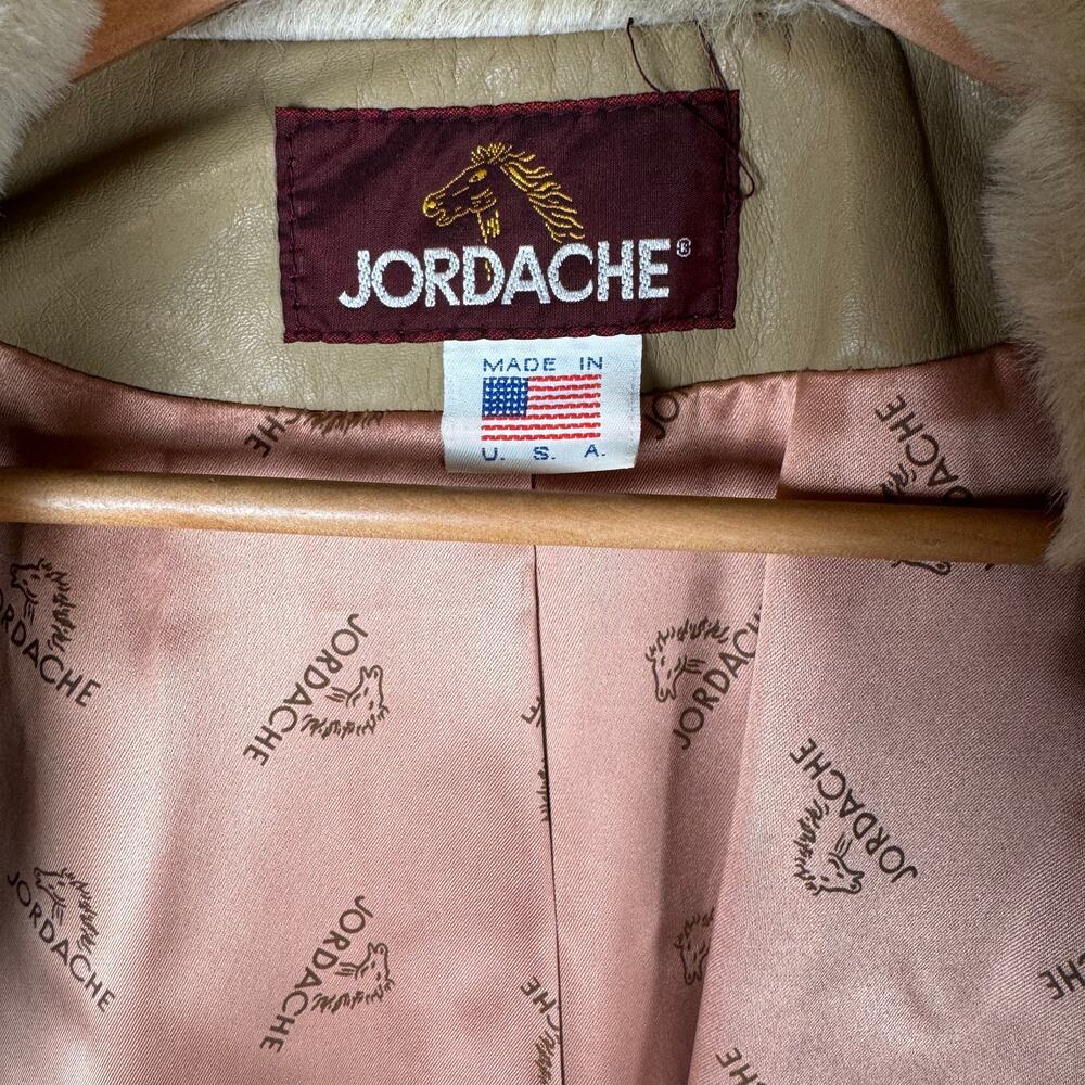 80s Vintage Jordache Faux Fur Coat Luxe Animal Preppy Mean Girls - Picture 3 of 12